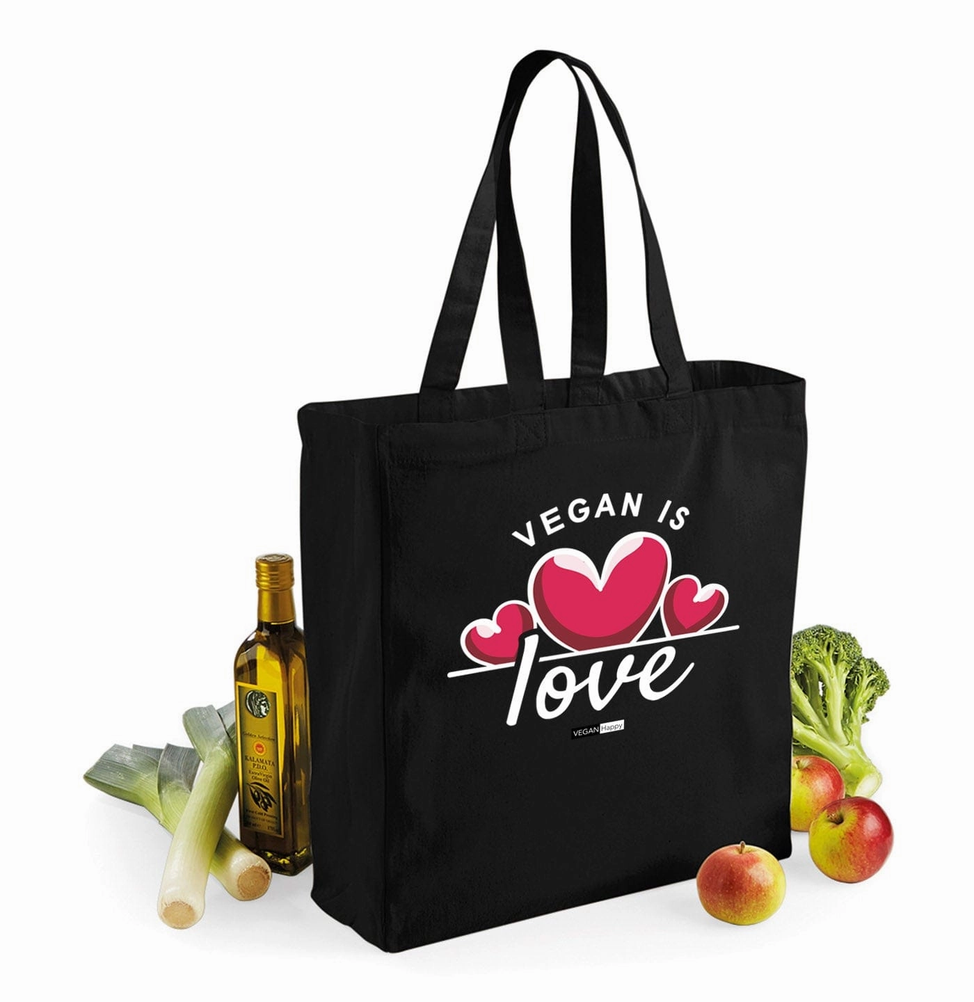 Vegan Is Love Canvas Classic Shopper | Multiple Colours