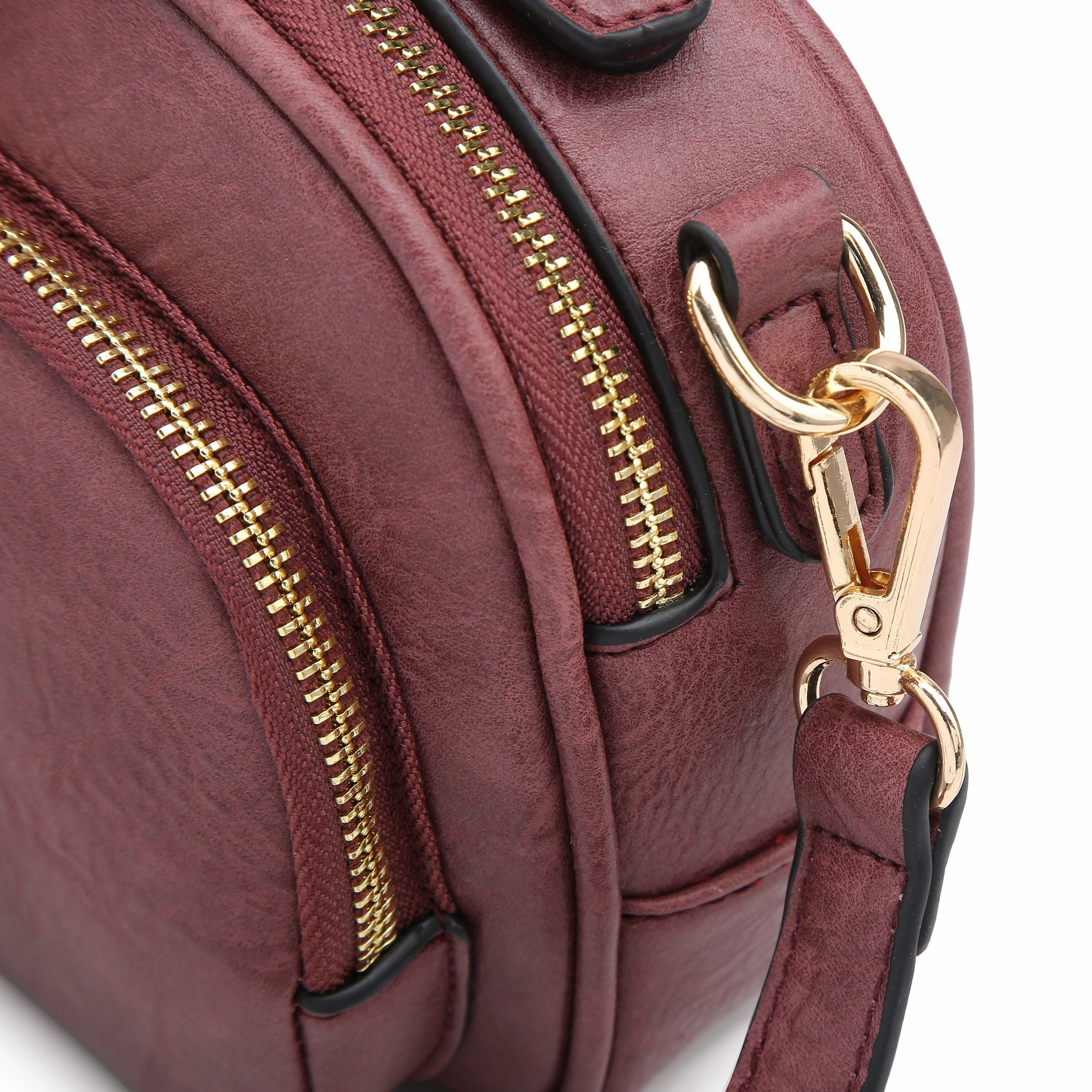 Vegan Leather Medium Crossbody Bag For Women Multi Pocket Quilted Purse