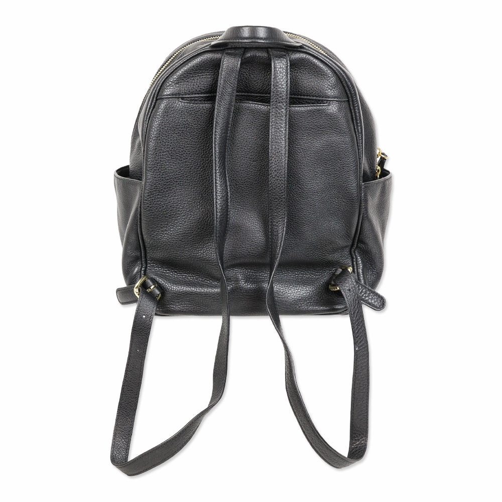 Vera Bradley Leighton Black Genuine Leather Backpack