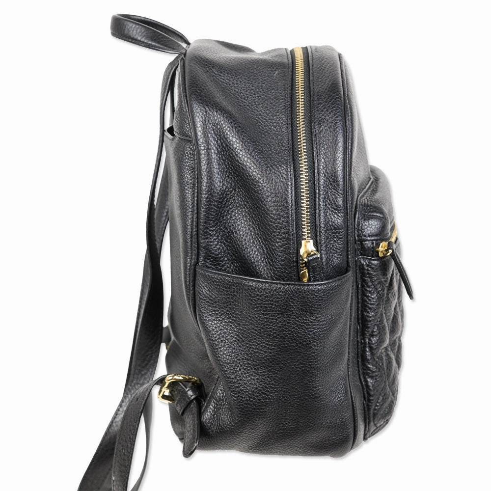 Vera Bradley Leighton Black Genuine Leather Backpack