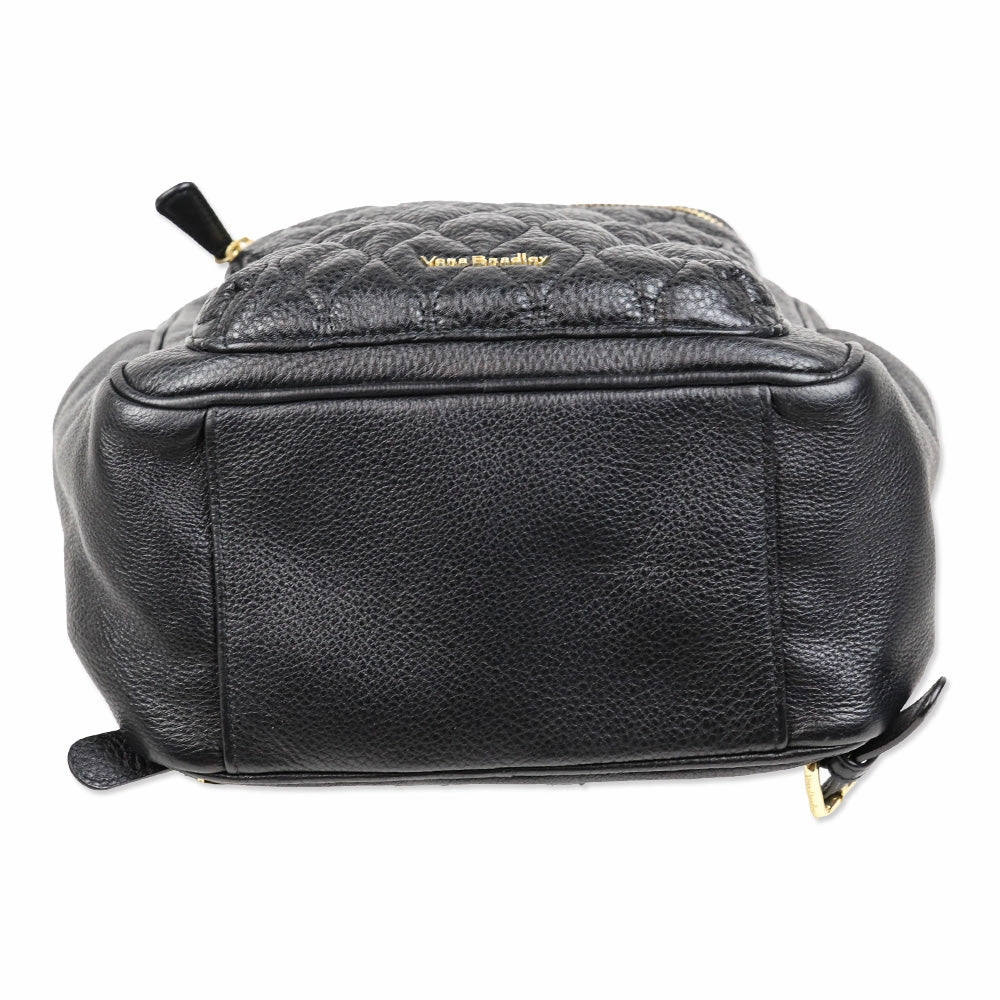 Vera Bradley Leighton Black Genuine Leather Backpack
