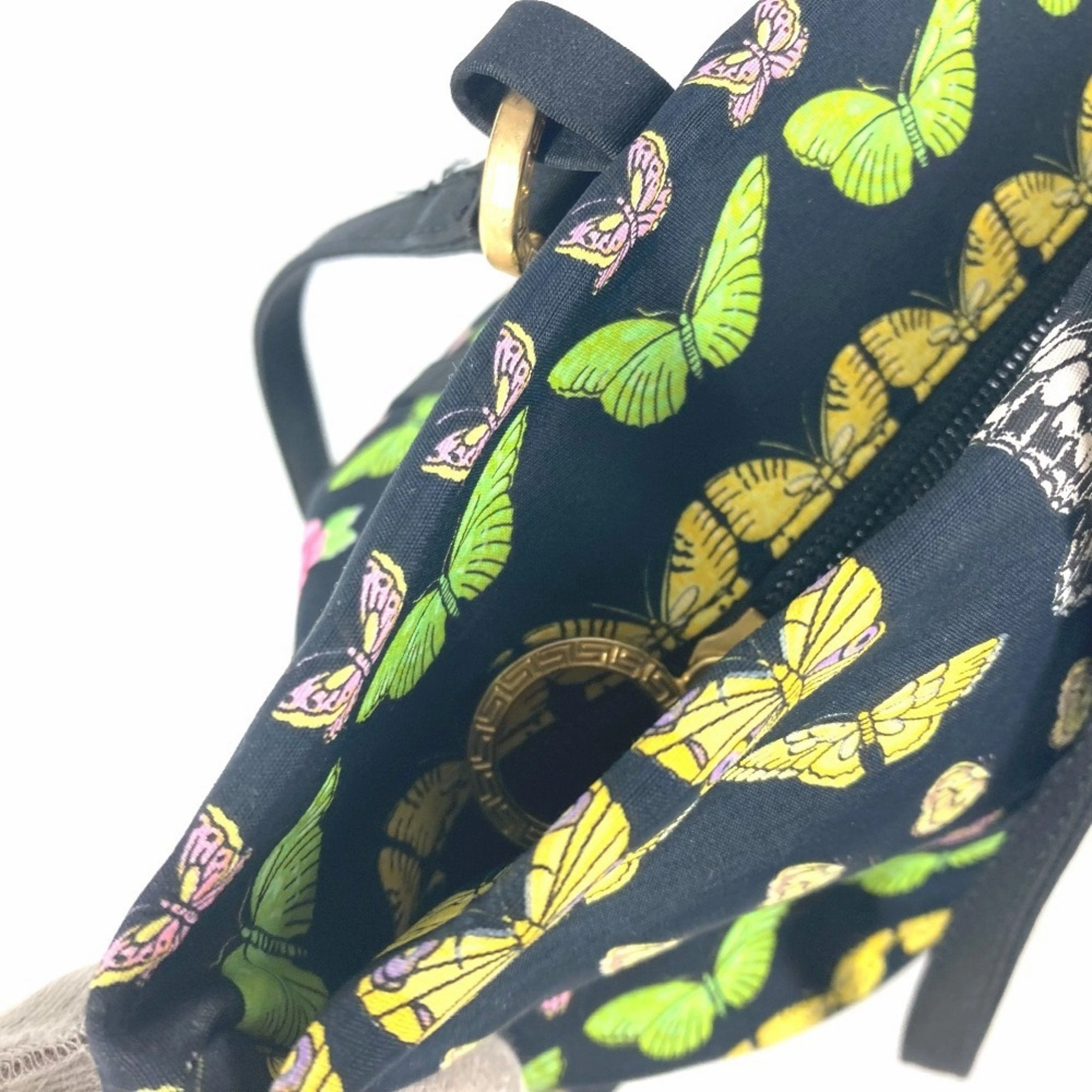 Versace   Nylon Canvas Shoulder Bag Tote Bag (Pre-Owned)
