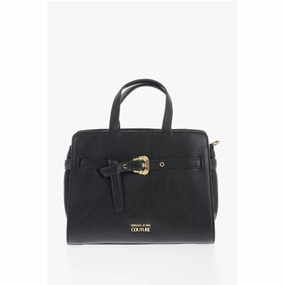 Versace JEANS COUTURE Faux Leather Handbag with Golden Buckle