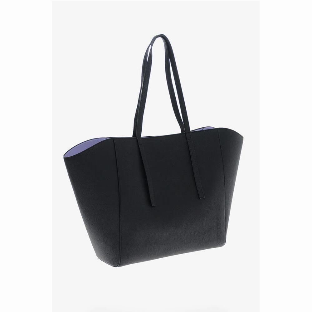 Versace JEANS COUTURE Textu Faux Leather Maxi Tote bag with Women's Clout