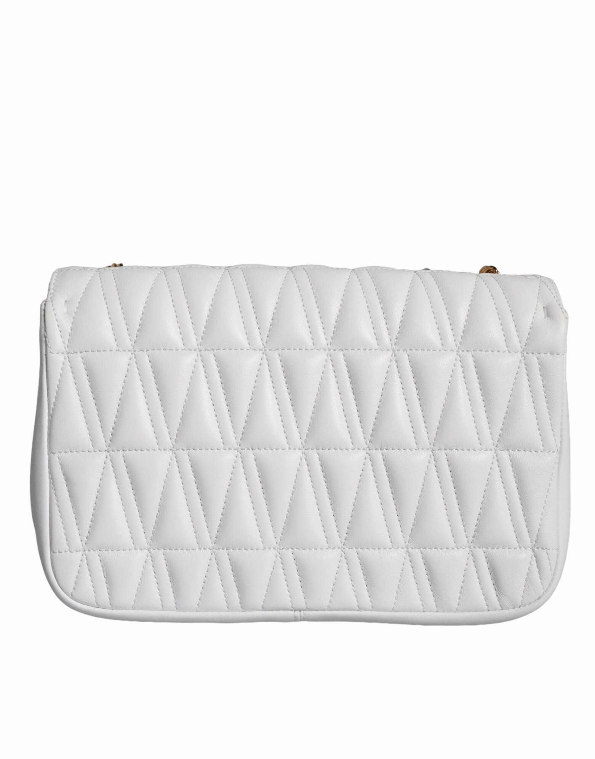 Versace White Mini Nappa Leather Crossbody Shoulder Bag