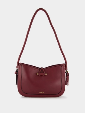 Vigo Leather Shoulder Burgundy Bag