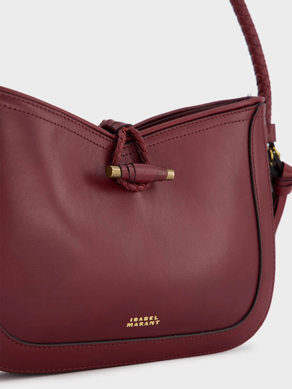Vigo Leather Shoulder Burgundy Bag