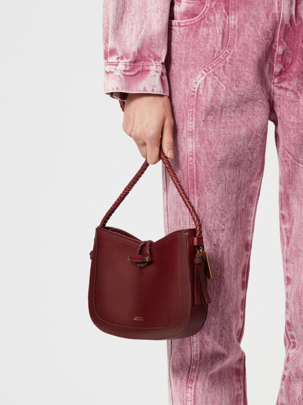 Vigo Leather Shoulder Burgundy Bag