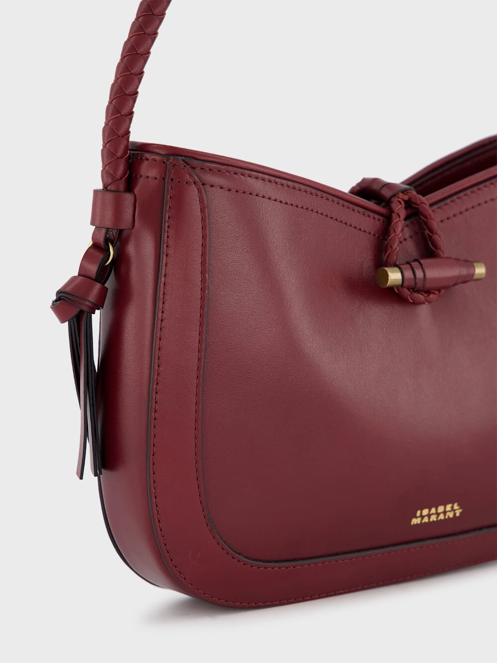 Vigo Leather Shoulder Burgundy Bag