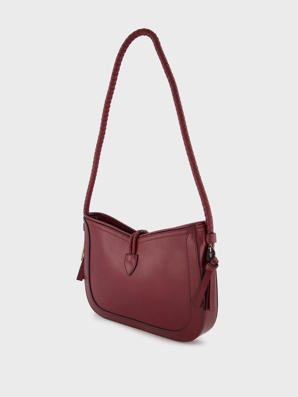 Vigo Leather Shoulder Burgundy Bag