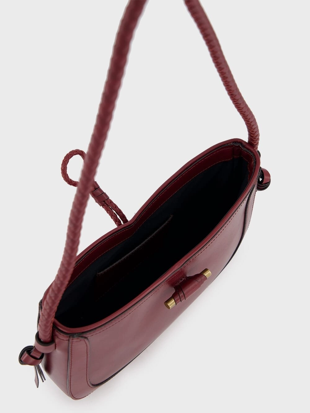 Vigo Leather Shoulder Burgundy Bag