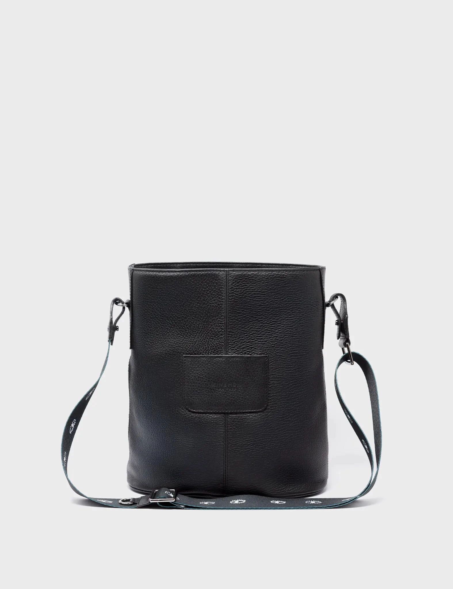 Vincent Black Leather Shoulder Bag - Tangle Tales Black Design