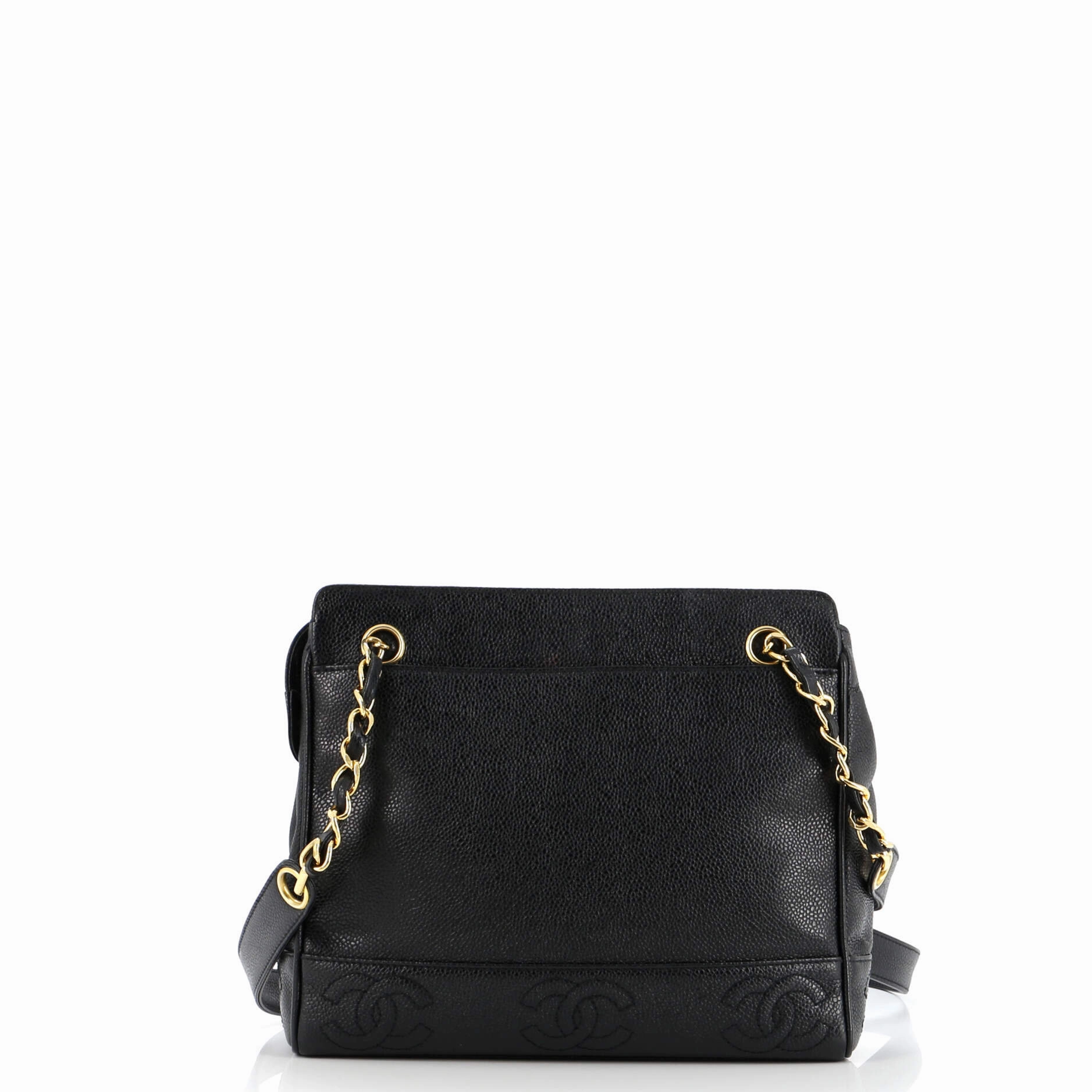 Vintage Stitched CC Shoulder Bag Caviar Small