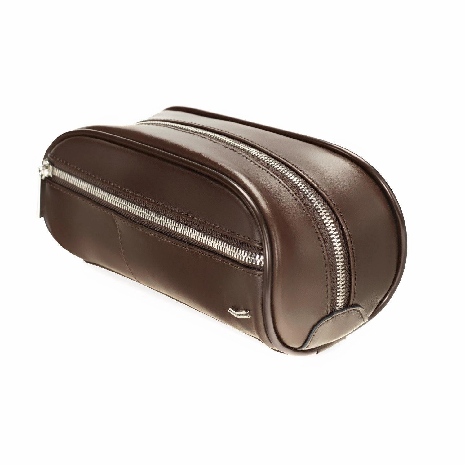 Vocier 2-Piece Travel Set Leather Briefcase & Dopp Kit