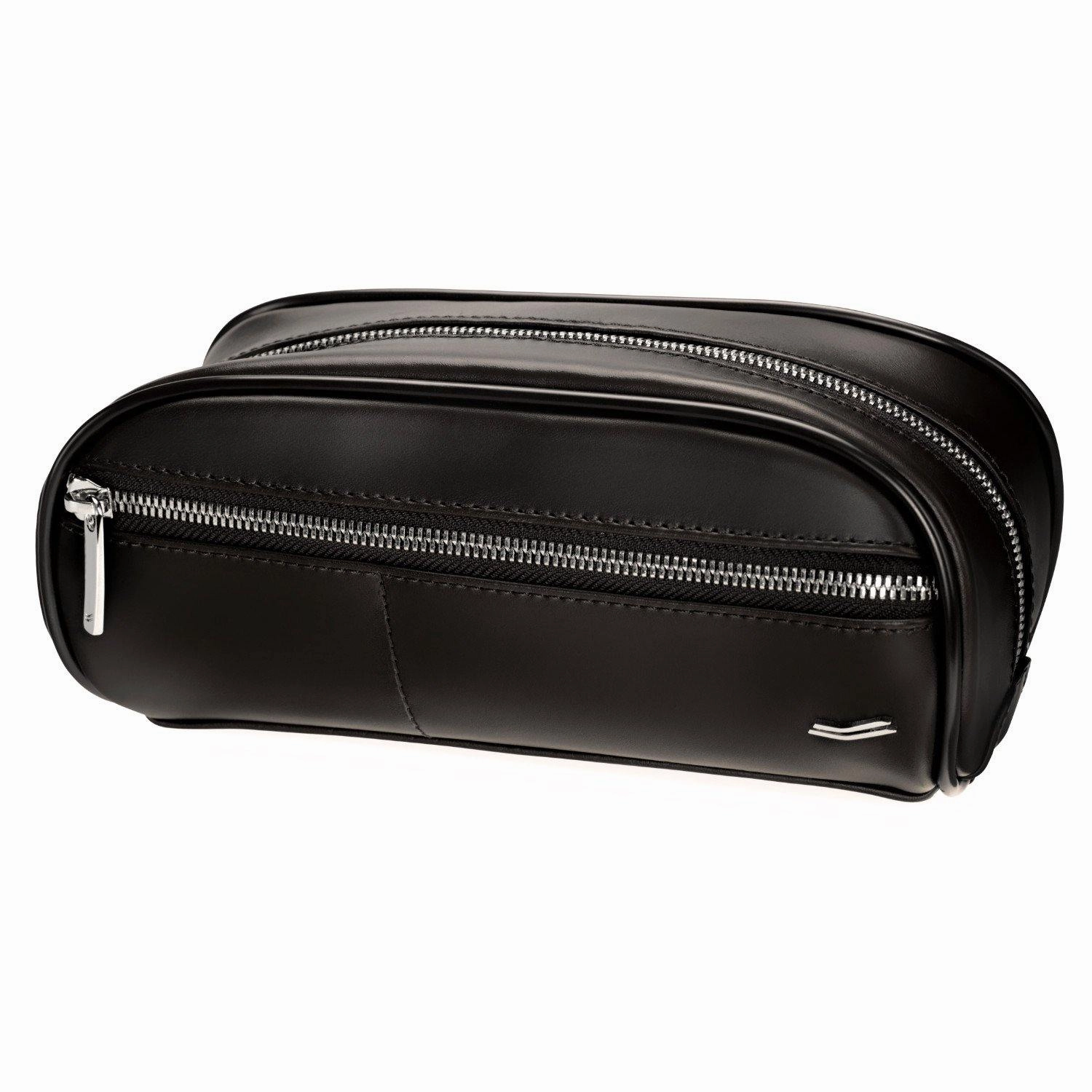 Vocier 2-Piece Travel Set Leather Briefcase & Dopp Kit