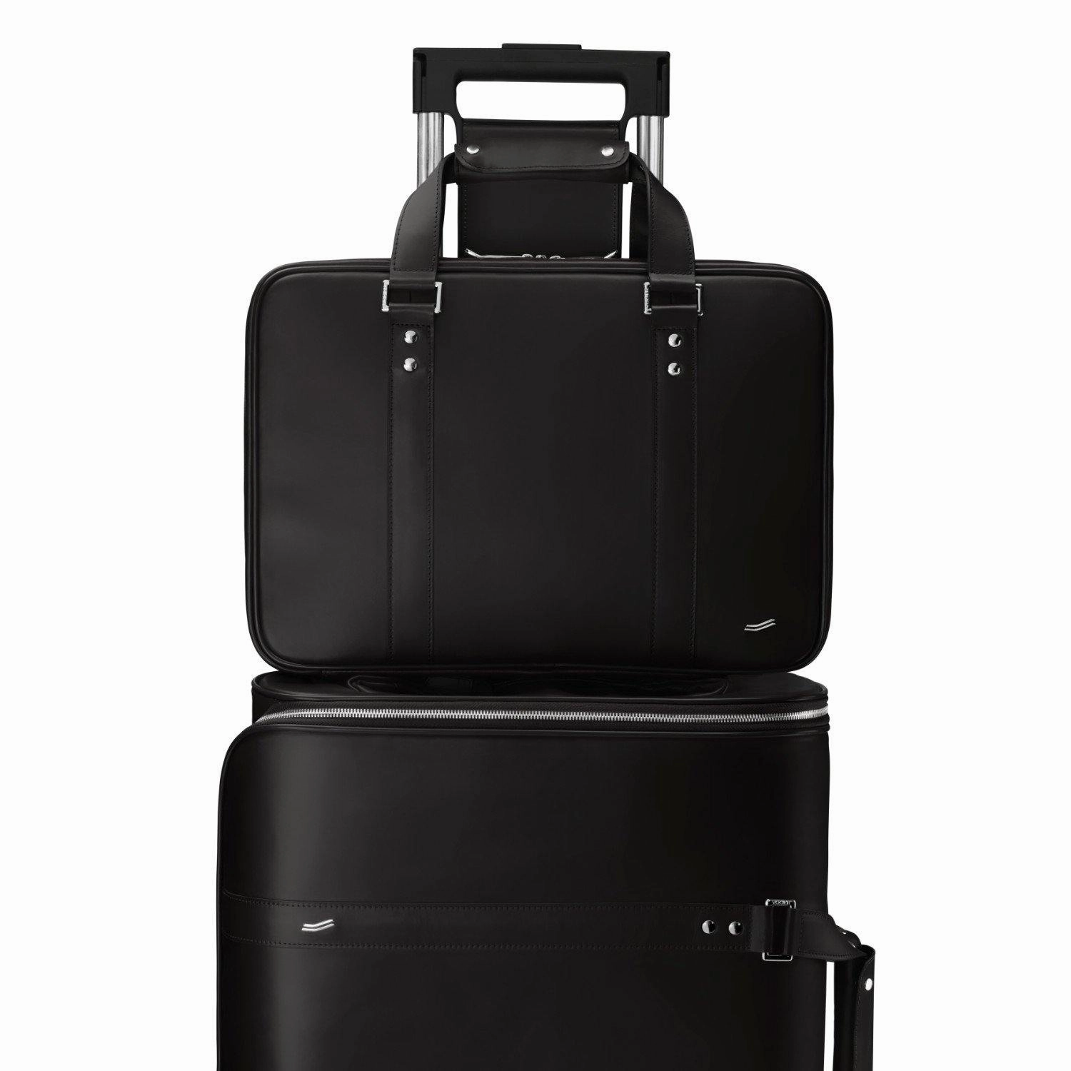 Vocier 2-Piece Travel Set Leather Briefcase & Dopp Kit