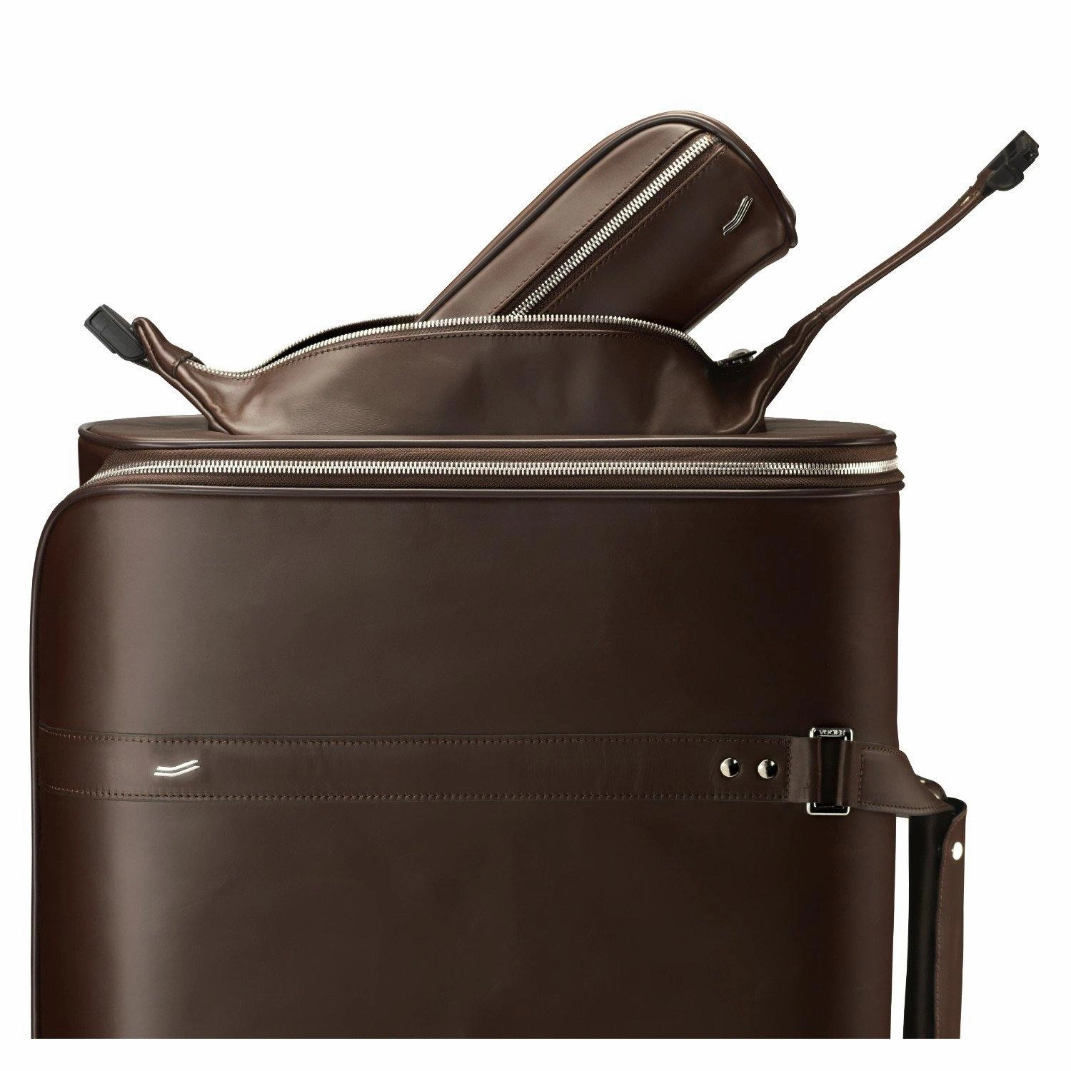 Vocier 2-Piece Travel Set Leather Briefcase & Dopp Kit