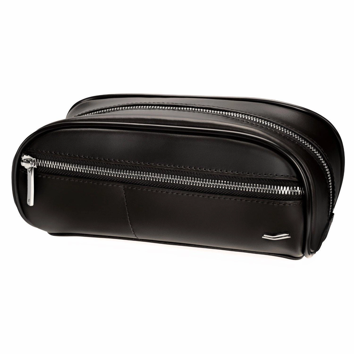 Vocier 2-Piece Travel Set Leather Briefcase & Dopp Kit