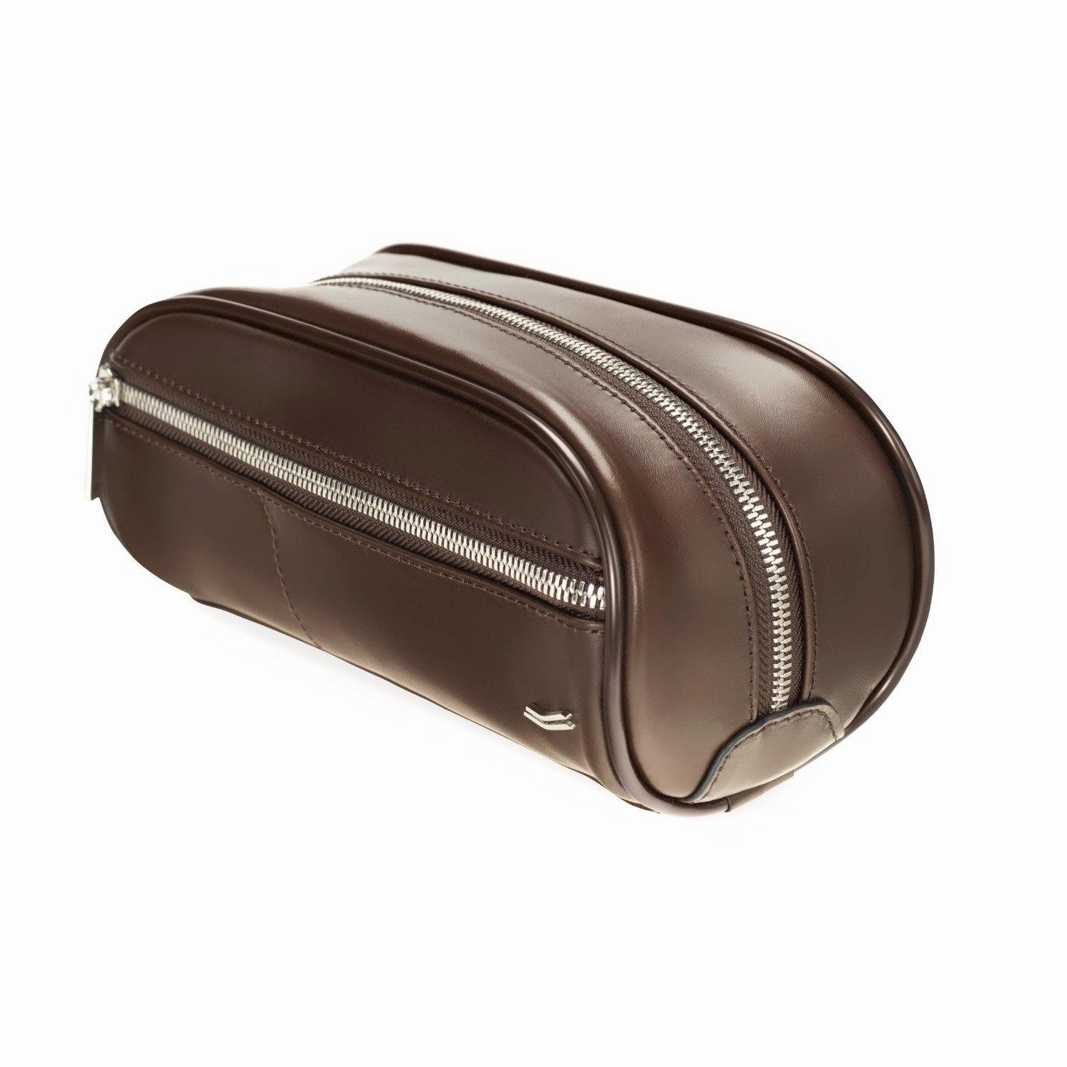 Vocier 3-Piece Travel Set Zero Crease System, Leather Briefcase & Dopp Kit