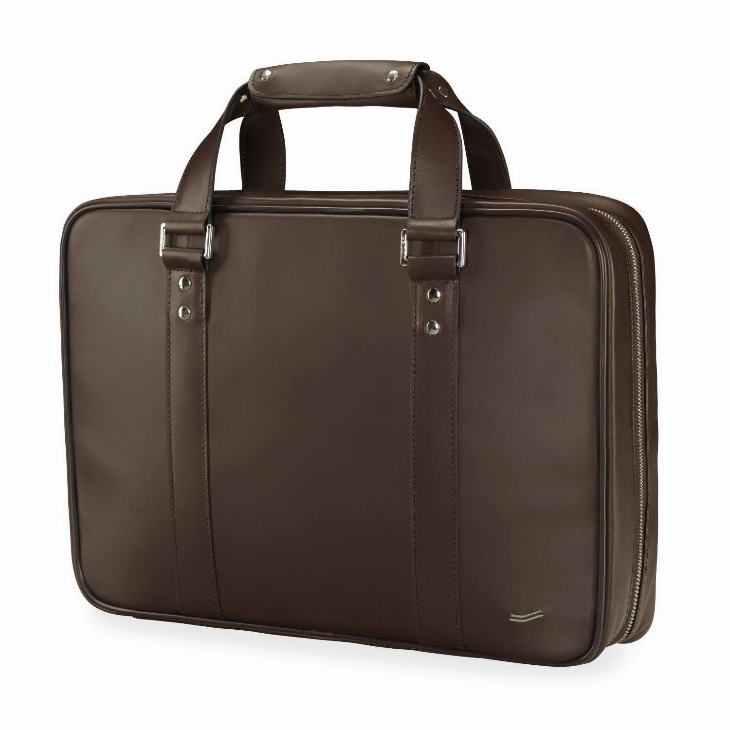 Vocier 3-Piece Travel Set Zero Crease System, Leather Briefcase & Dopp Kit