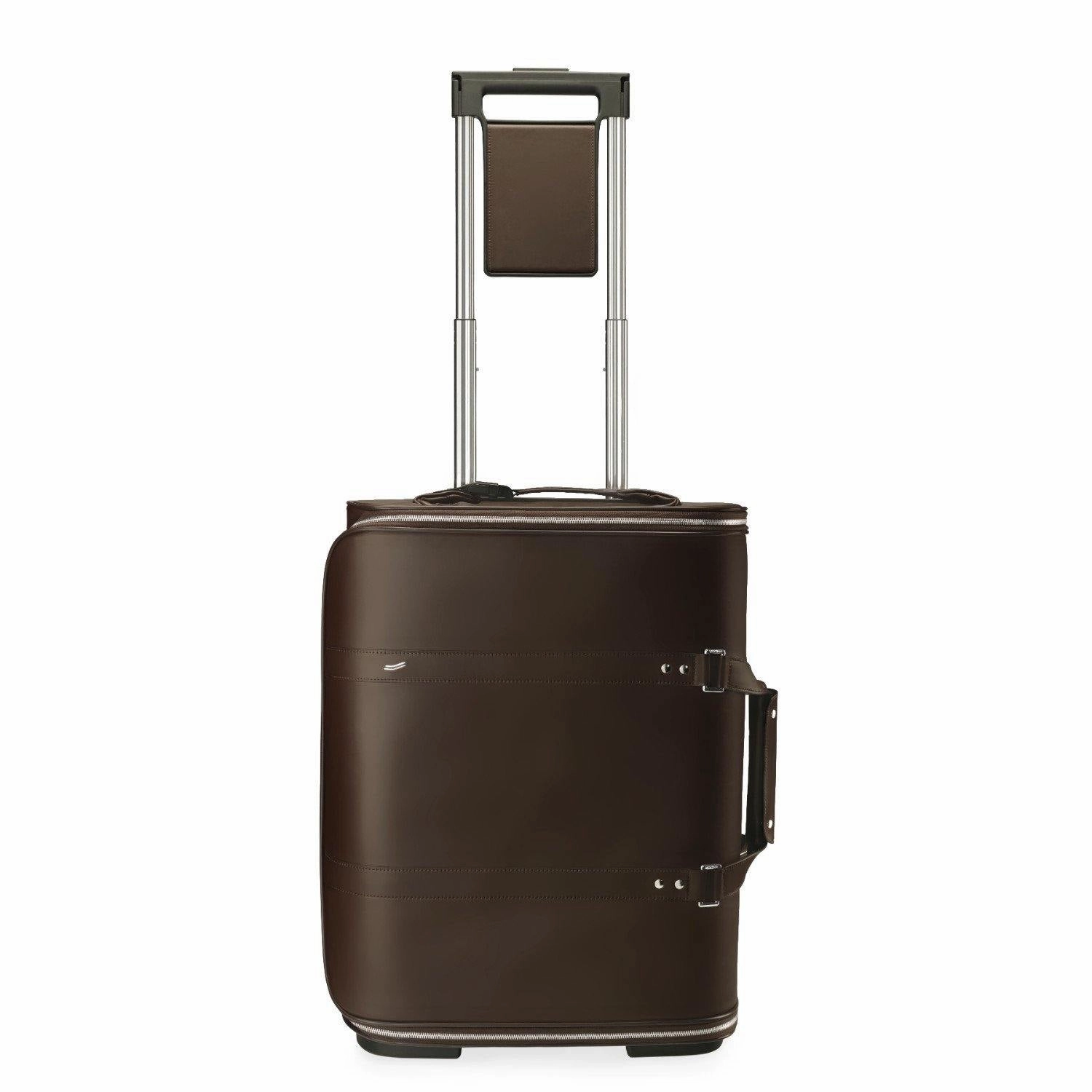 Vocier 3-Piece Travel Set Zero Crease System, Leather Briefcase & Dopp Kit