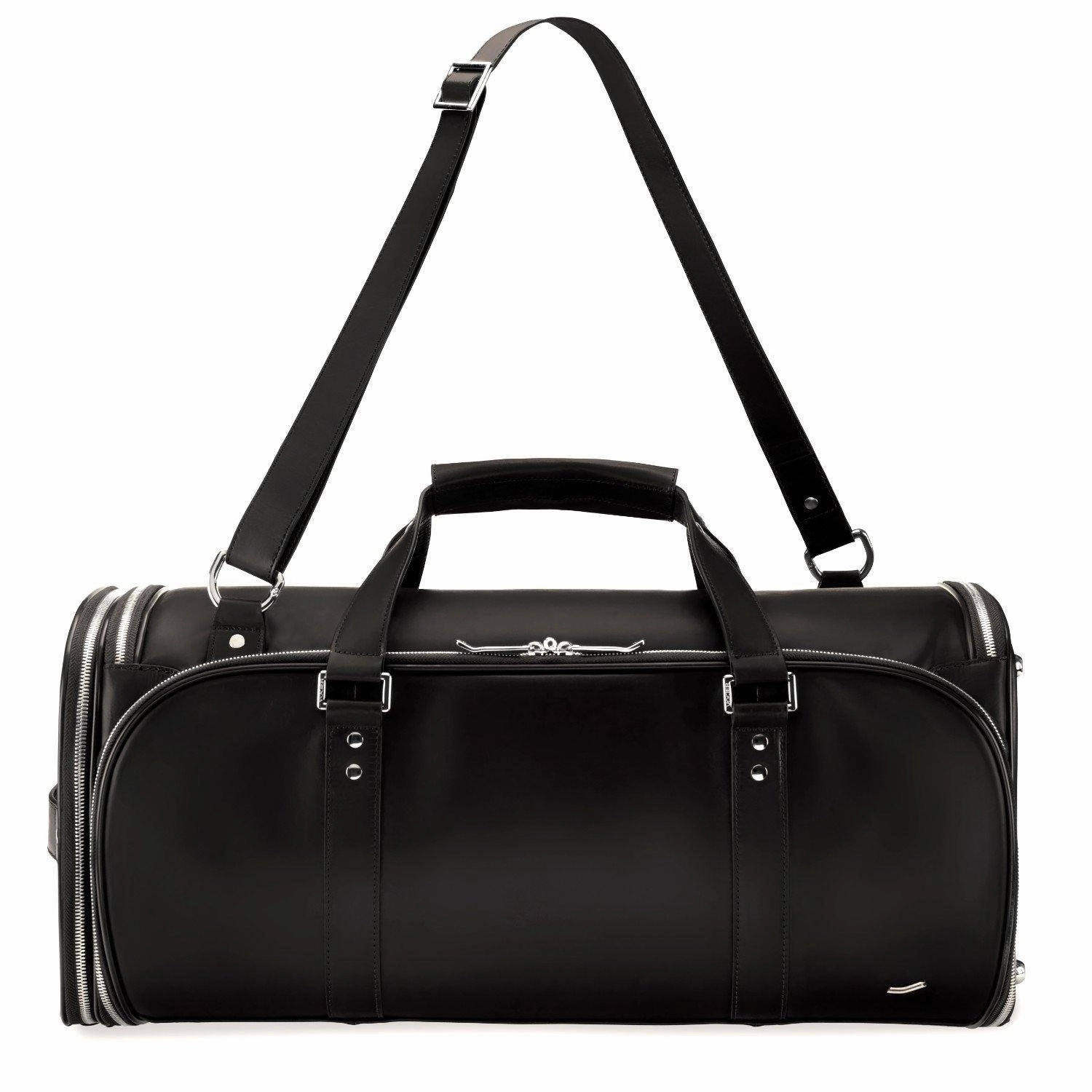 Vocier 3-Piece Travel Set Zero Crease System, Leather Travel Bag & Leather Briefcase