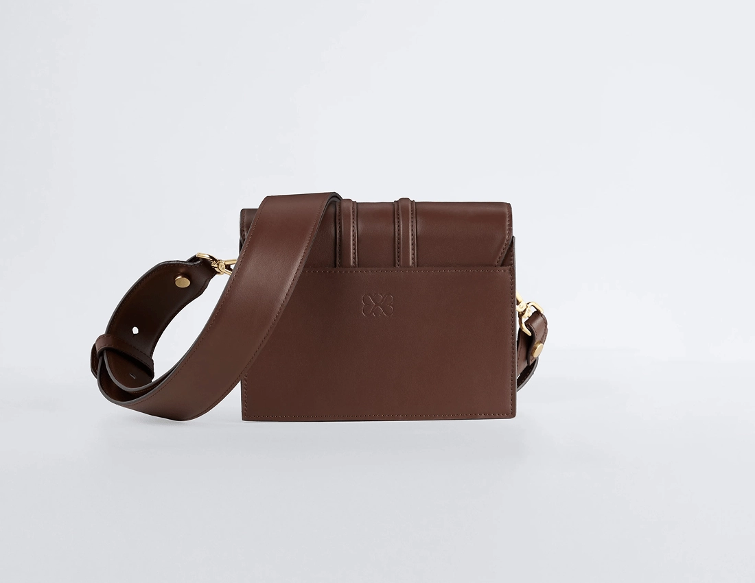Voyager Vegan Italian Grape Leather Convertible Crossbody | Cocoa