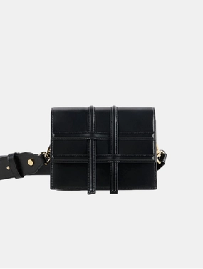 Voyager Vegan Italian Grape Leather Convertible Crossbody | Onyx