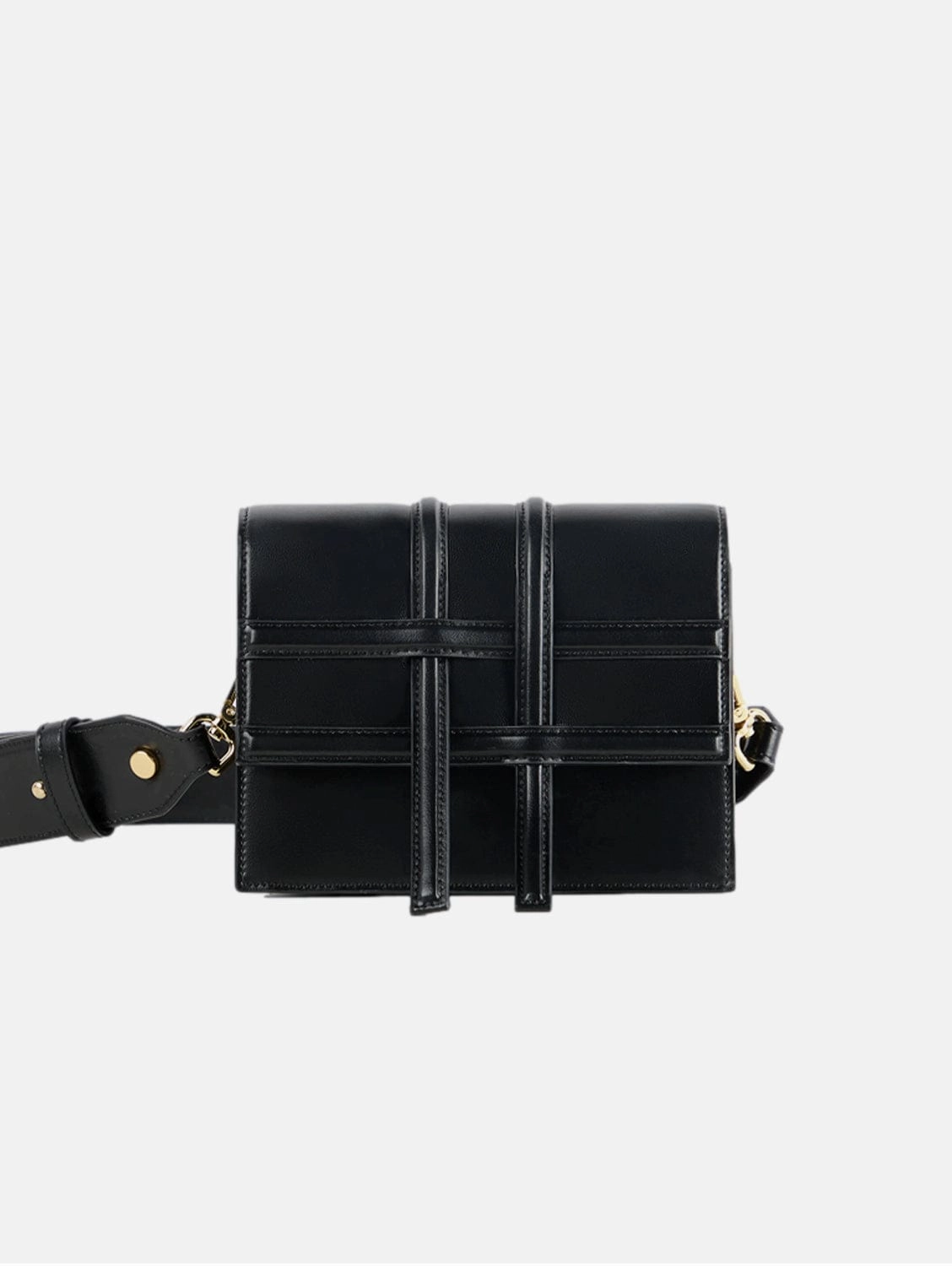 Voyager Vegan Italian Grape Leather Convertible Crossbody | Onyx