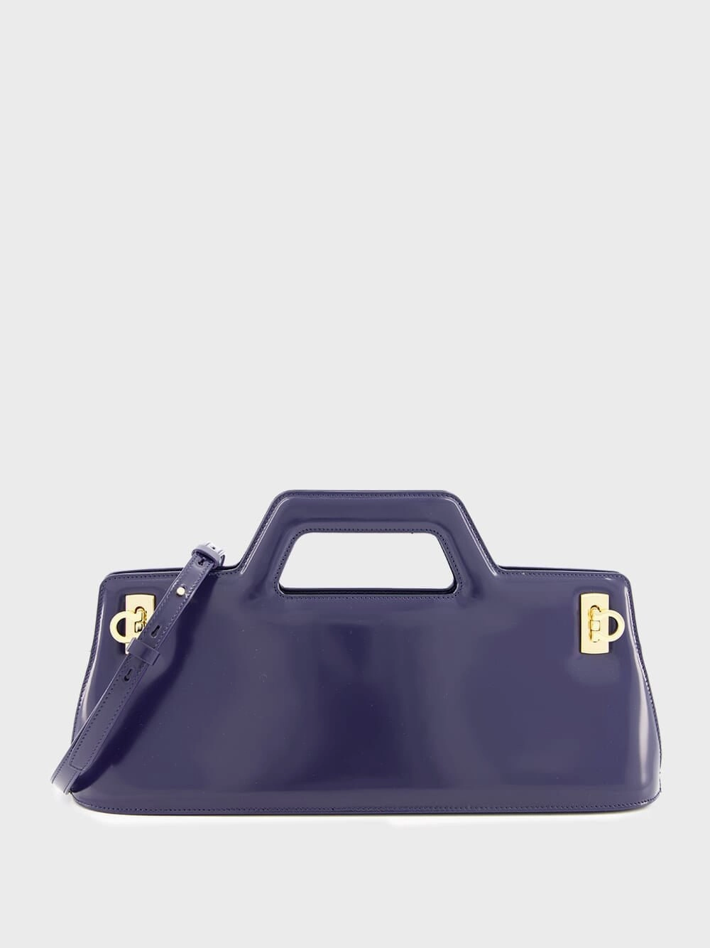 Wanda East-West Top Handle Blue Bag