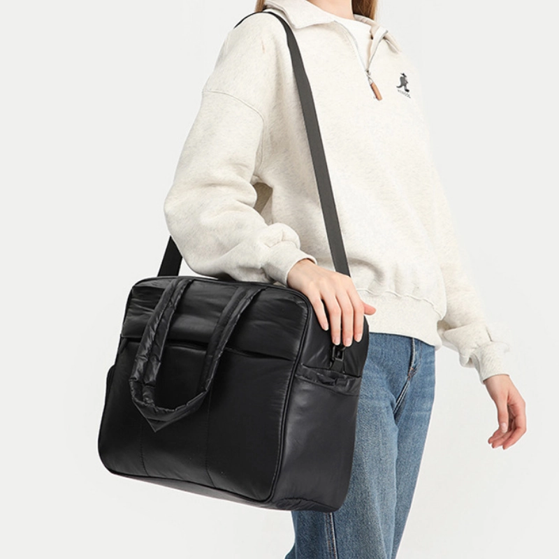 Winter Puffer Cotton Tote Bag