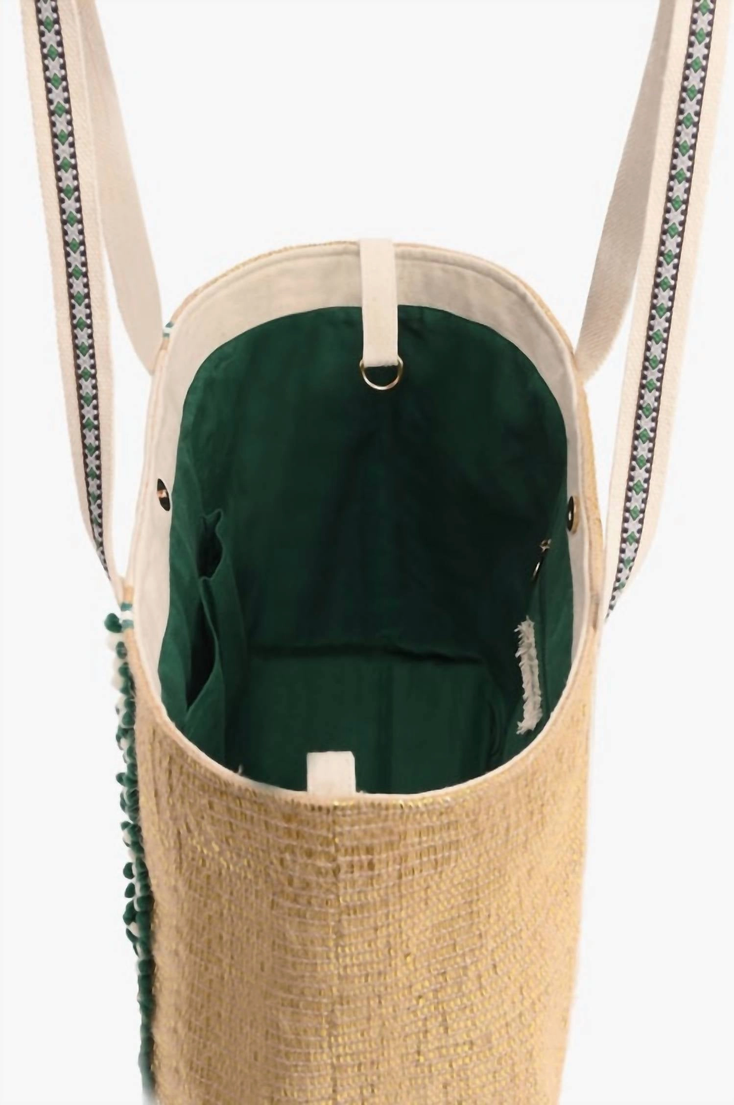 Women's Bee Embellished Tote Bag In Brown/green