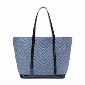 Women's Cabas Tote Bag - Large In Chambray