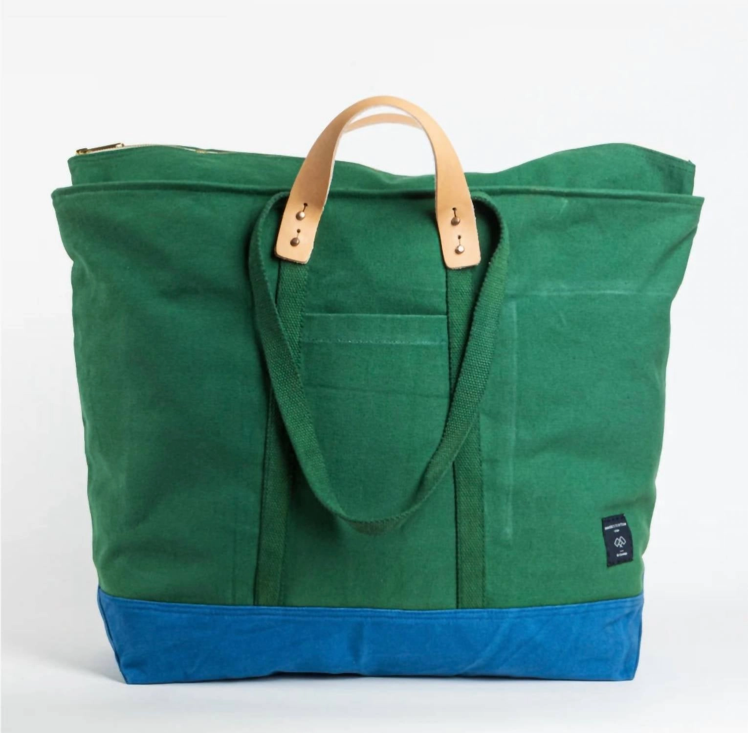 Women's Jumbo Zipper Tote Bag In Green