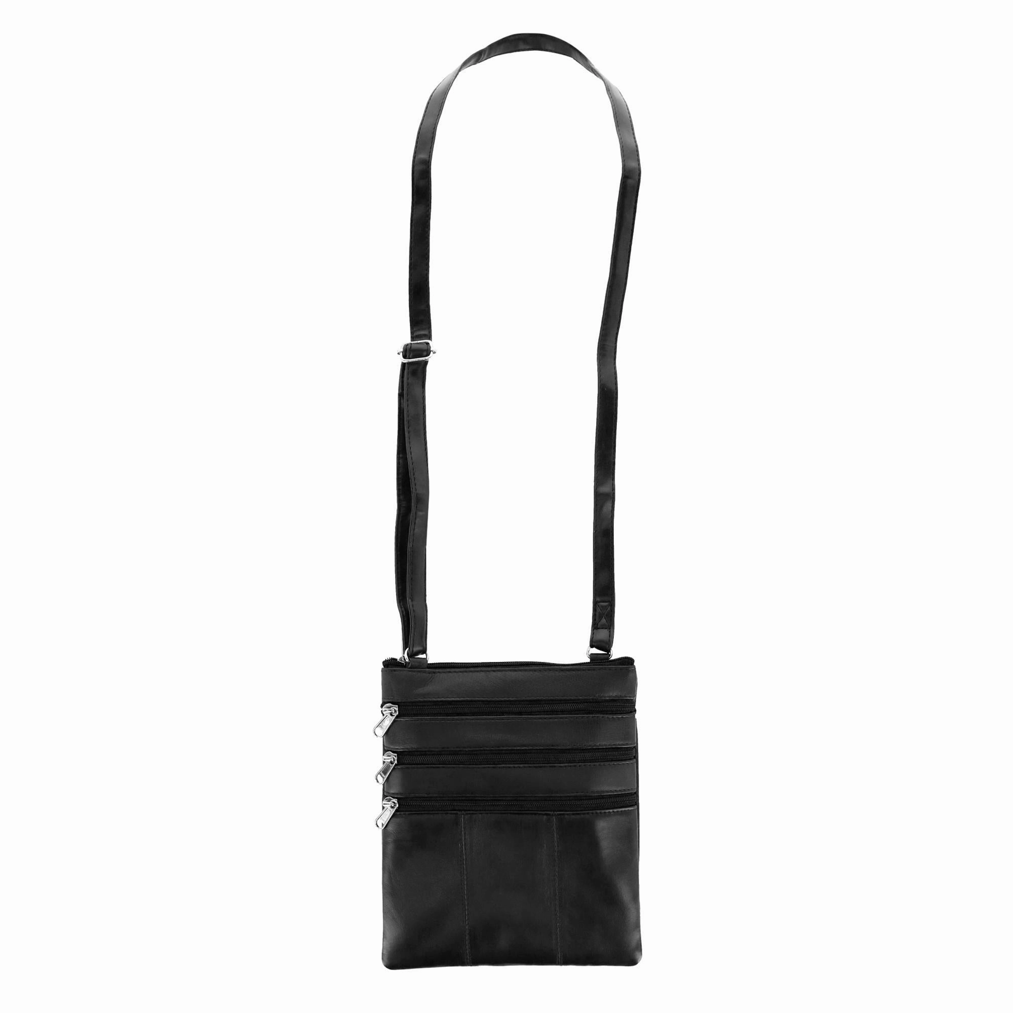 Women's Leather Phone Pocket Crossbody Handbag