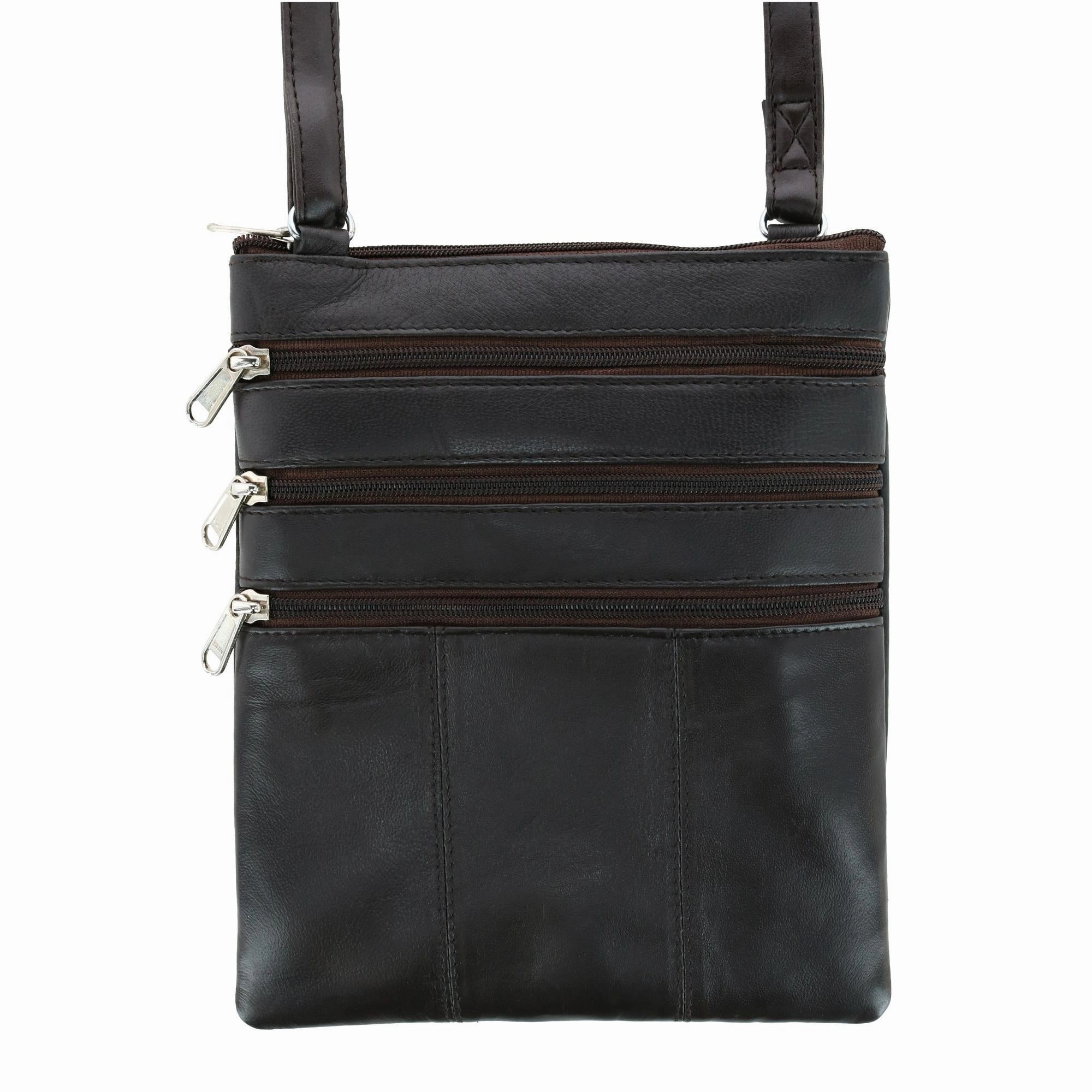 Women's Leather Phone Pocket Crossbody Handbag