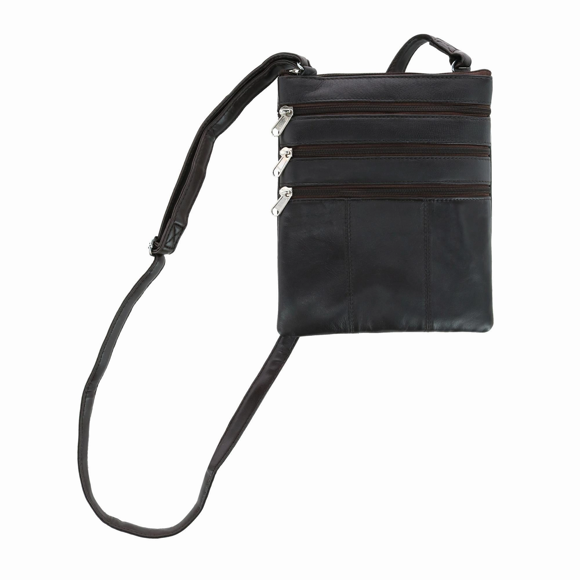 Women's Leather Phone Pocket Crossbody Handbag