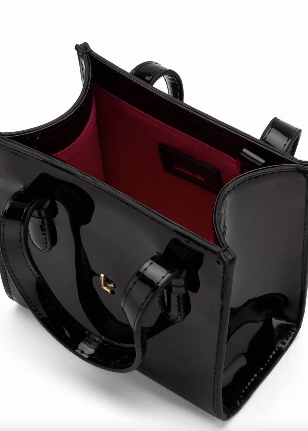 Women's Mini Phoebe Tote Bag In Black Patent