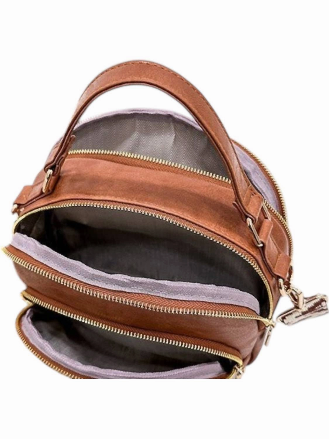 Women's Navi Patterned Strap Crossbody Bag In Camel