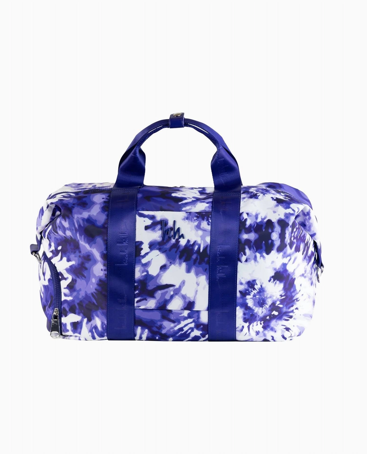 Women's Nylon Crossbody Weekender Bag In Blue Tie Dye
