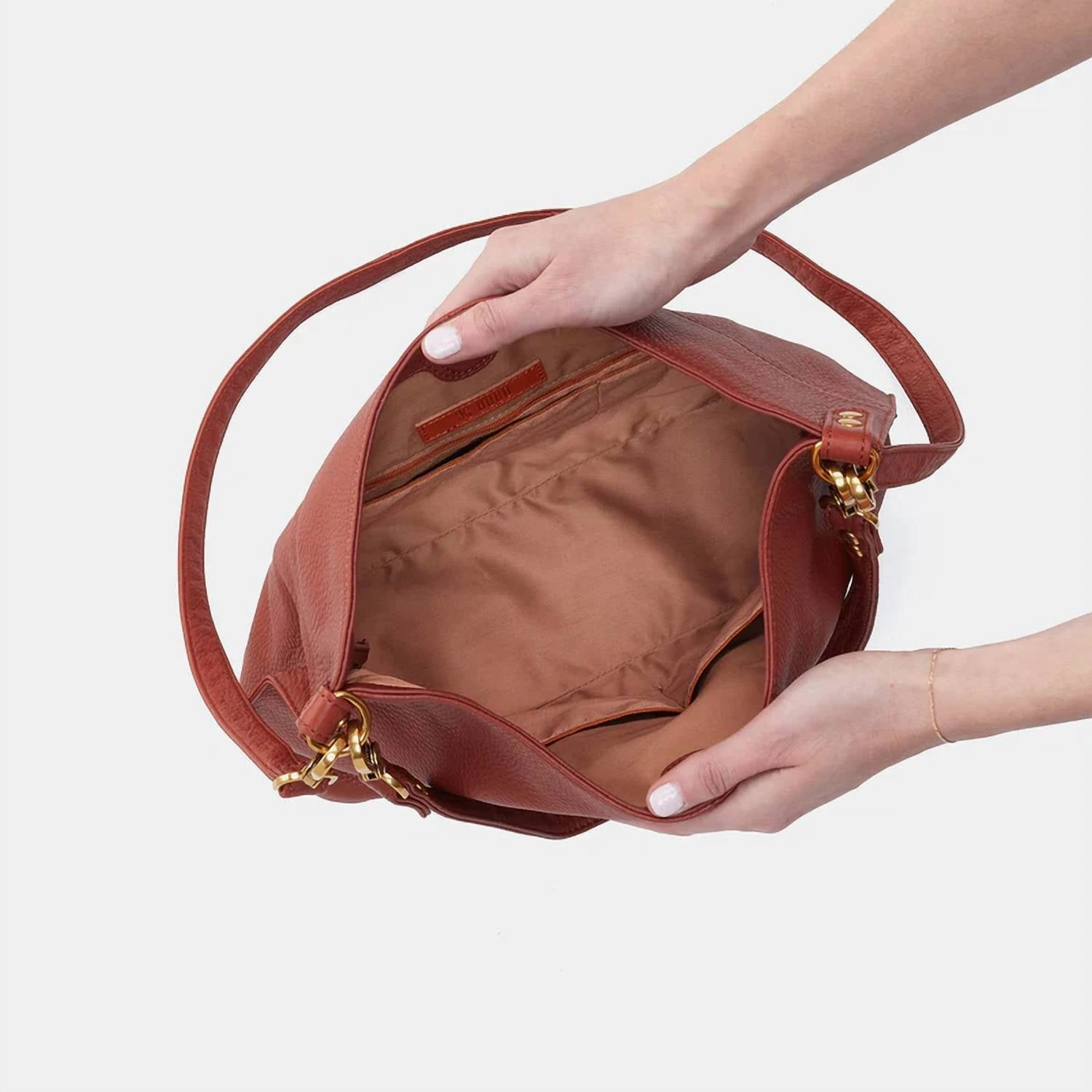 Women's Pier Sholderbag/crossbody Bag In Rust