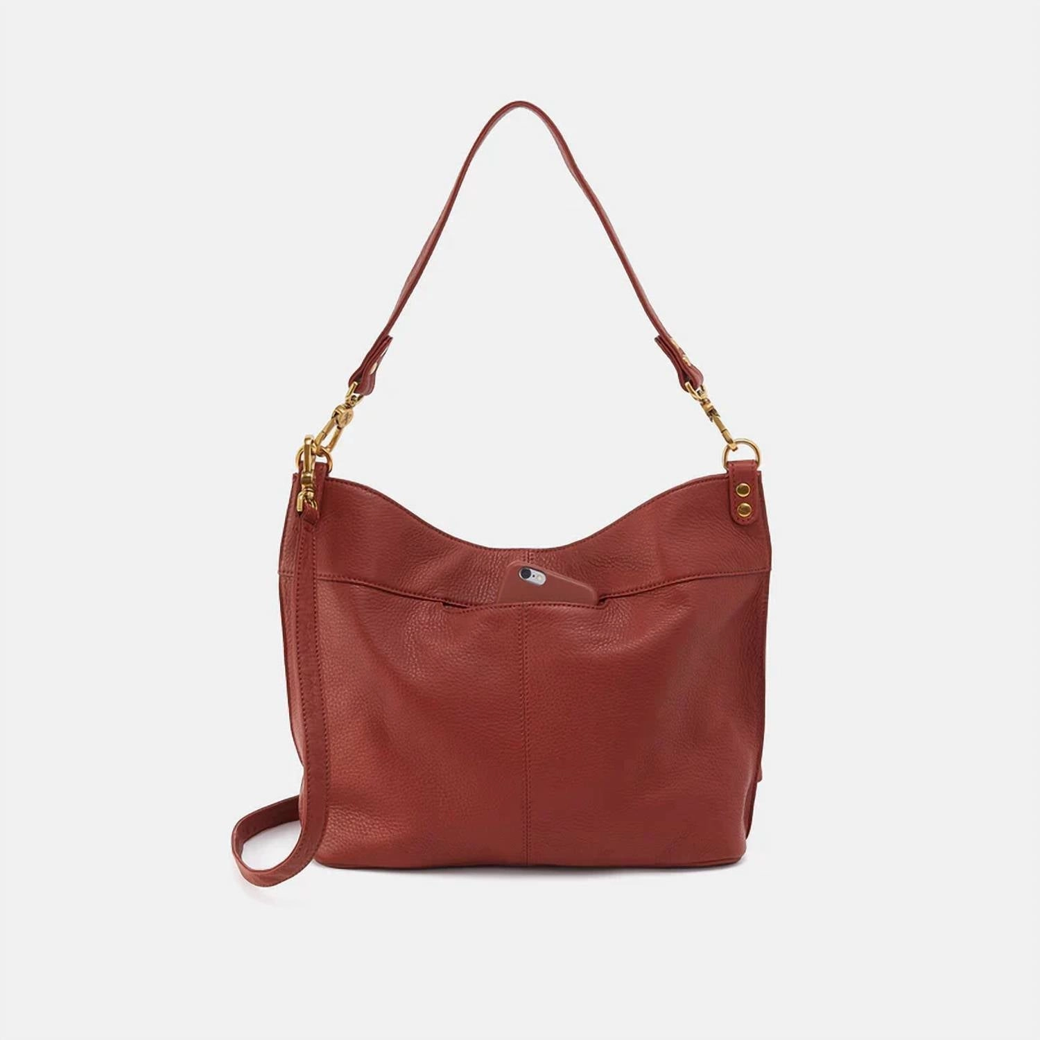Women's Pier Sholderbag/crossbody Bag In Rust