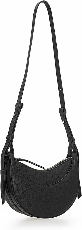 Women's Saddle Bag Lychee Grain Leather Single Shoulder Crossbody Bag