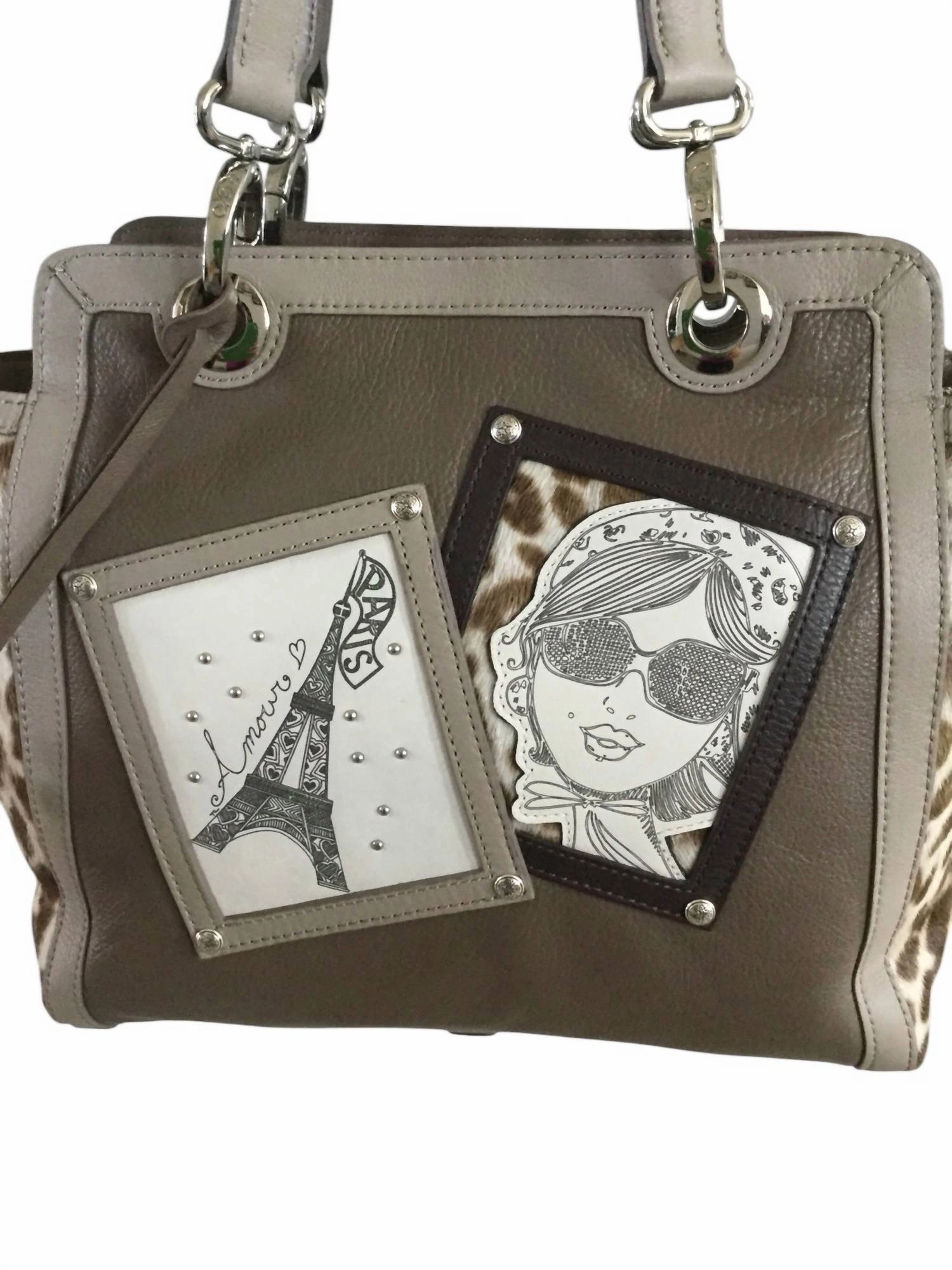 Women's Tali Tote Bag In Mushroom/leopard