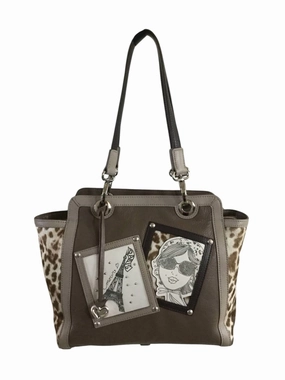Women's Tali Tote Bag In Mushroom/leopard