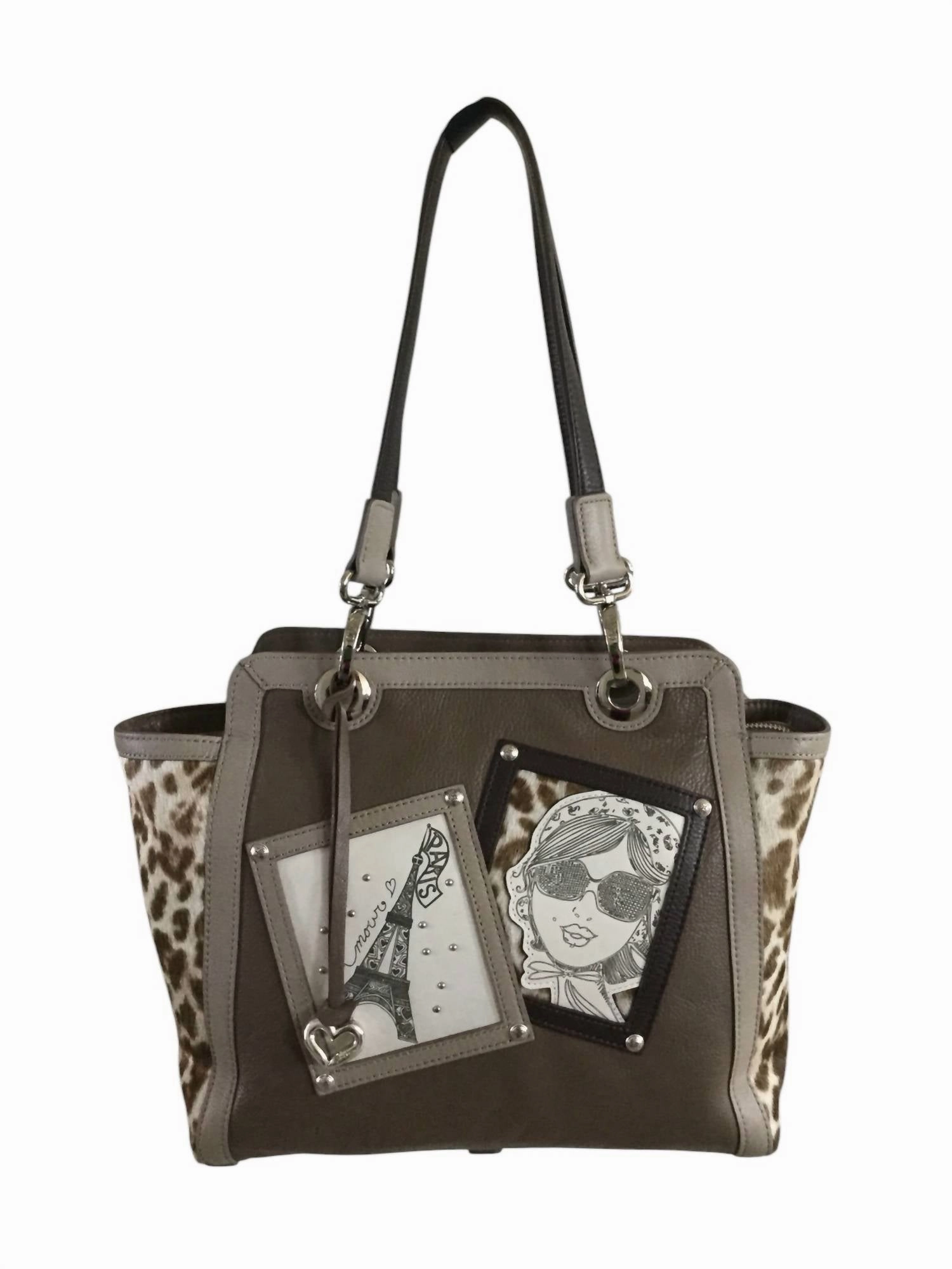 Women's Tali Tote Bag In Mushroom/leopard