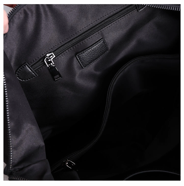 Womens Nylon Leather Shoulder Handbags Womens Black Nylon Travel Purse Nylon Handbag Purse for Ladies