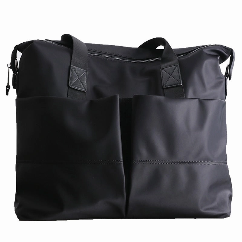 Womens Nylon Leather Shoulder Handbags Womens Black Nylon Travel Purse Nylon Handbag Purse for Ladies