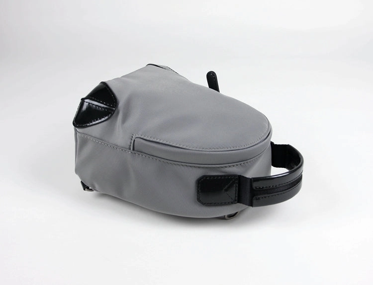 Womens Nylon Small Backpack Purse Gray&Yellow Convertible Crossbody Bag Nylon Backpack Shoulder Bag for Ladies
