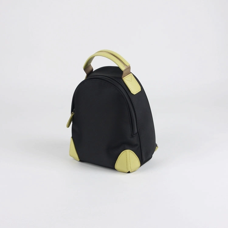 Womens Nylon Small Backpack Purse Gray&Yellow Convertible Crossbody Bag Nylon Backpack Shoulder Bag for Ladies